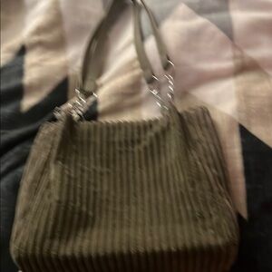 Green and Cream Geometric Tote Bag